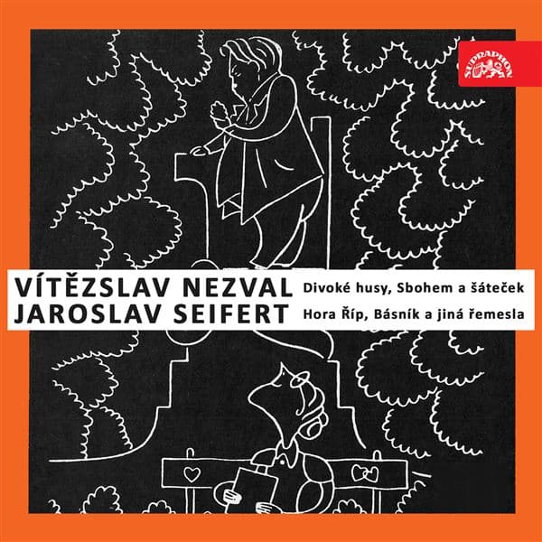 Obálka – Nezval: Divoké husy, Sbohem a šáteček / Seifert: Hora Říp, Básník a jiná řemesla