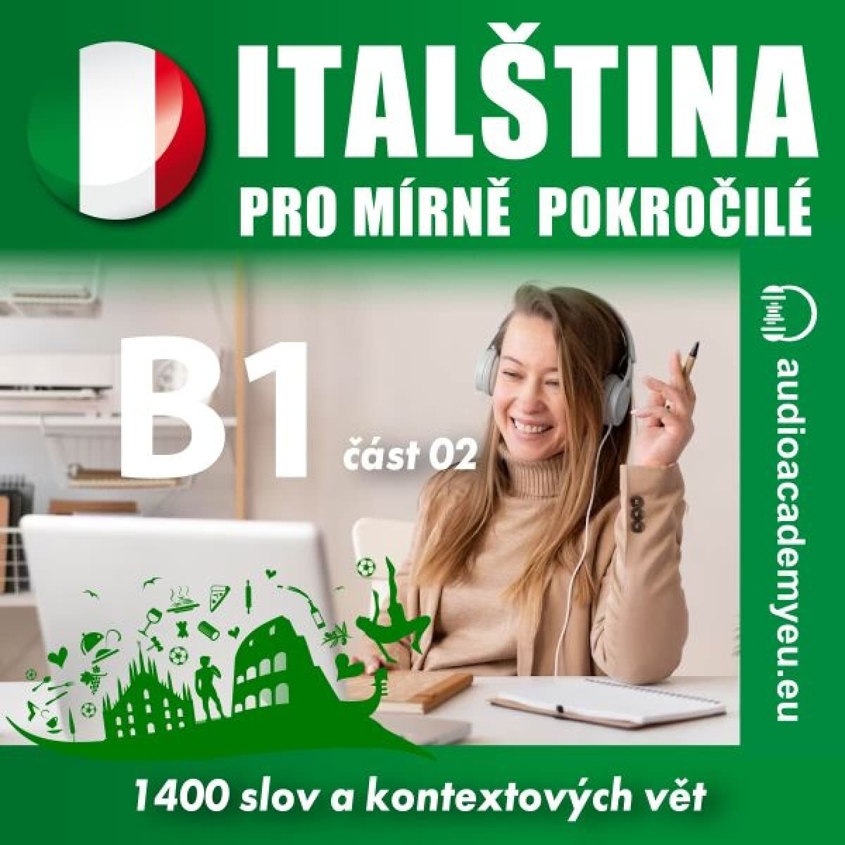 Obálka – Italština pro mírně pokročilé B1 - část 2